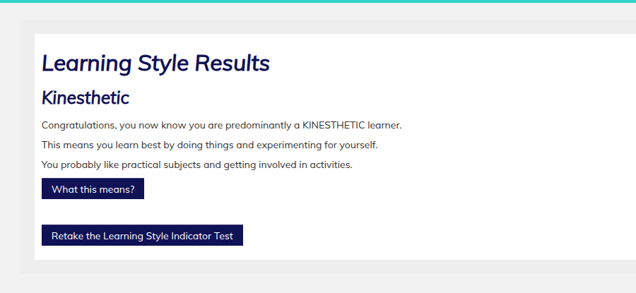 Your child's learning-style profile